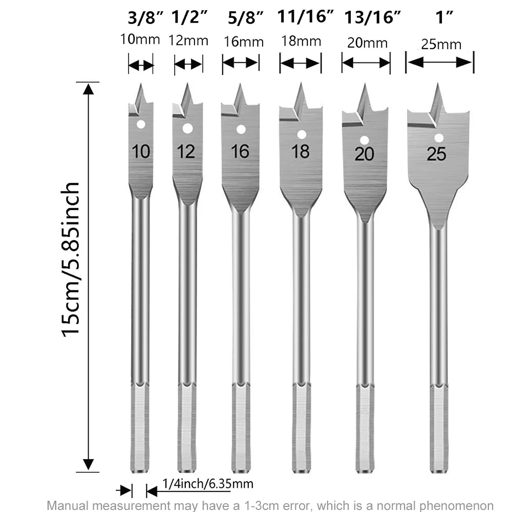 1Set 10-20MM shovel shaped drill bits, woodworking three-point positioning flat drill bits - Image 2