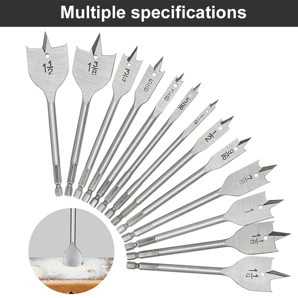 1Set 10-20MM shovel shaped drill bits, woodworking three-point positioning flat drill bits - Image 9