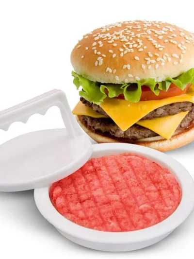 1pc Hamburger Press Stuffed Burger Press Plastic Meat Grill Party BBQ Burger Maker