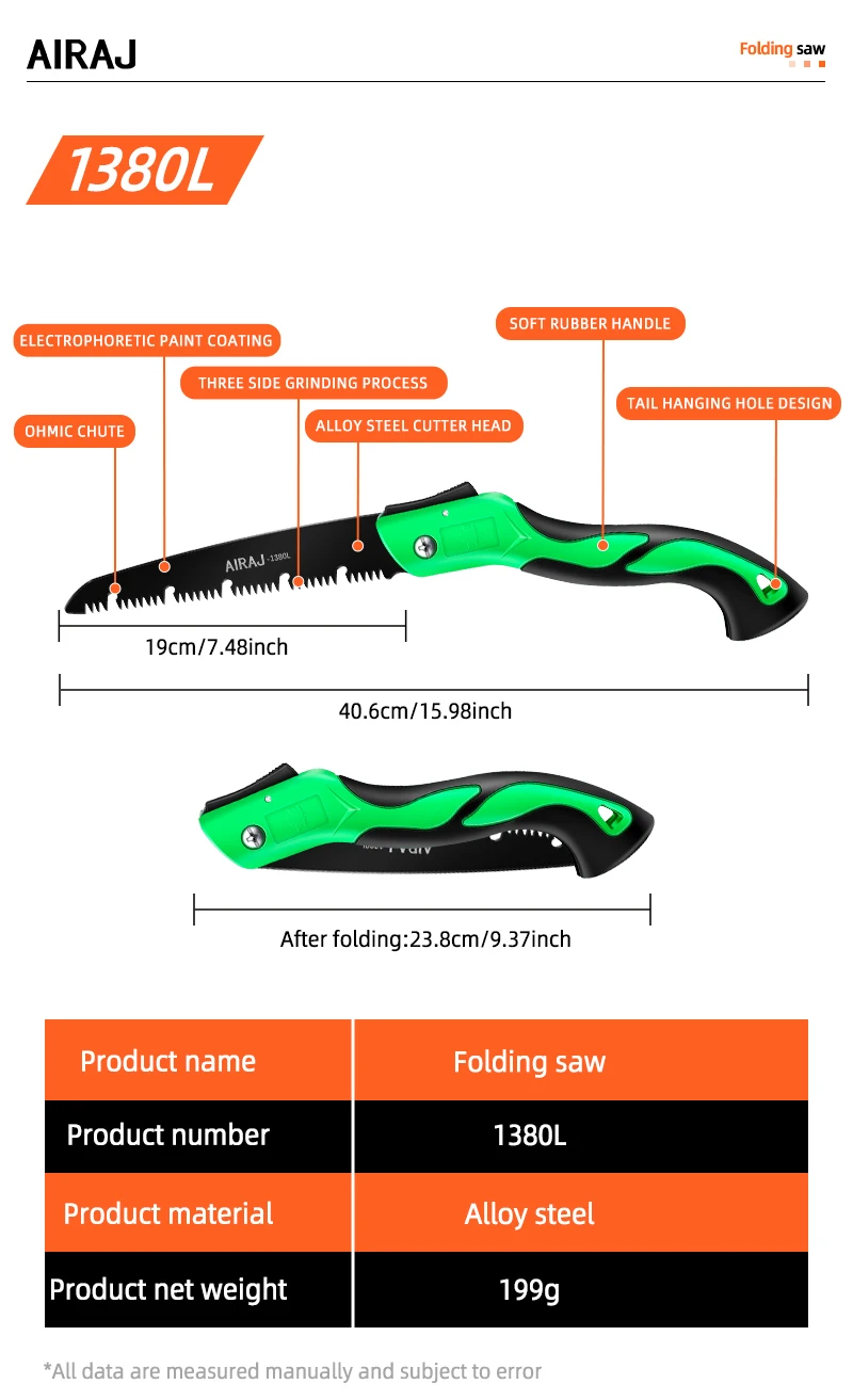 AIRAJ Multifunctional Folding Saw Steel Sharp And Wear-Resistant - Image 16