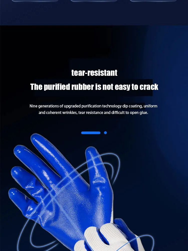 3 Pairs Of Non-slip Wear-resistant Breathable Nitrile Non-slip Work Gloves - Image 17