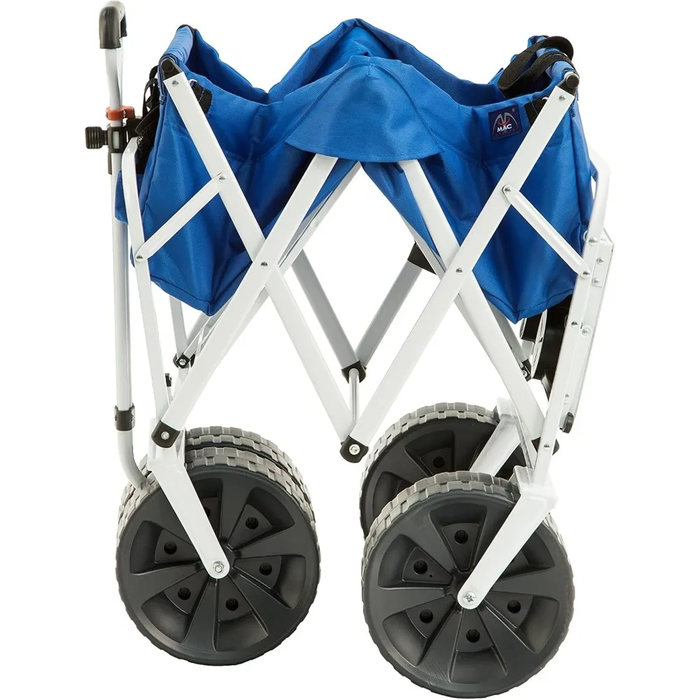 All Terrain Beach Wagon with Side Table|Heavy Duty Collapsible Folding Cart with Large Wheels - Image 4