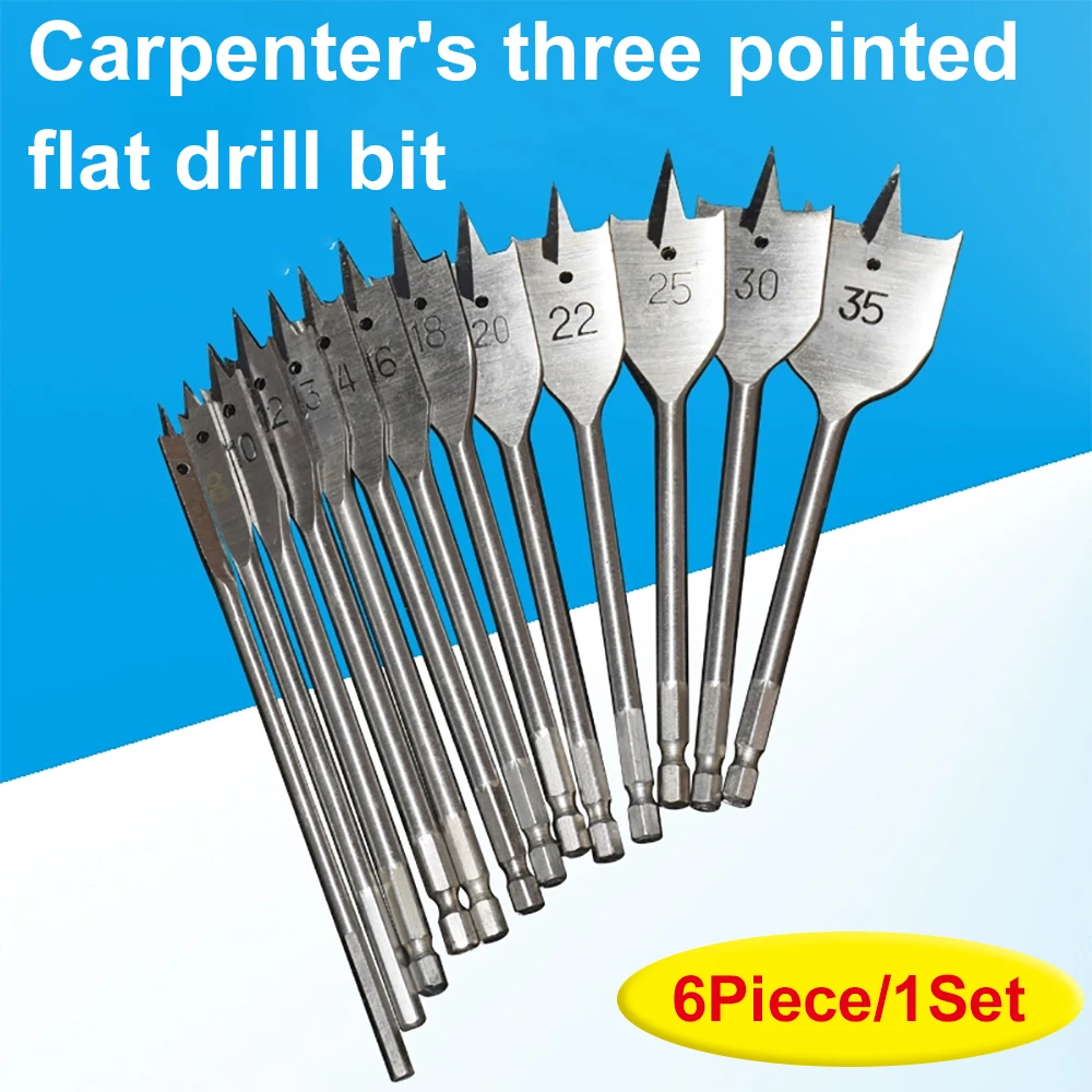 1Set 10-20MM shovel shaped drill bits, woodworking three-point positioning flat drill bits