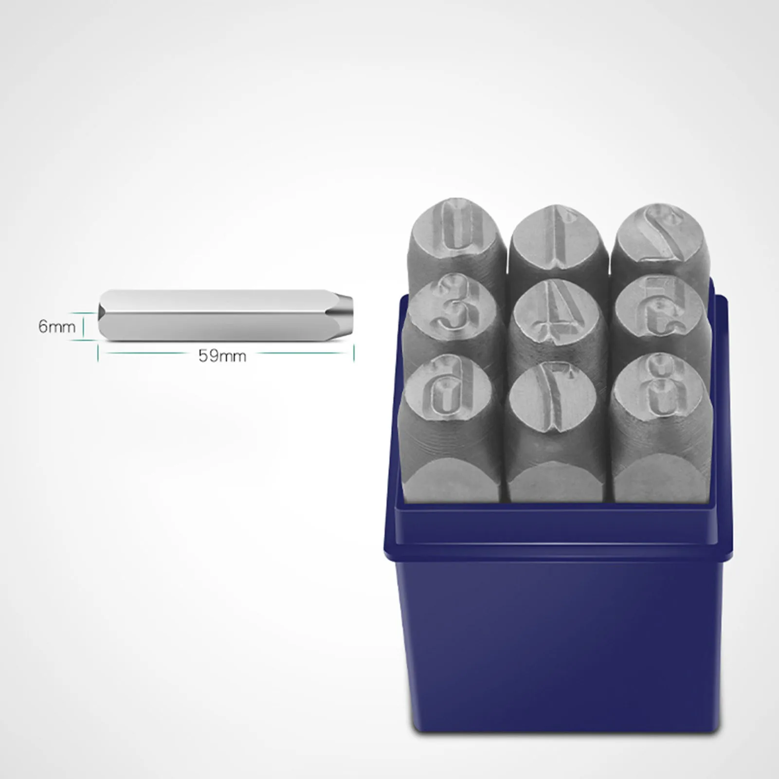 Steel Die Metal Stamping Kit 3/4/5/6/8mm Number Letter Alphabet Punch Tools DIY - Image 19