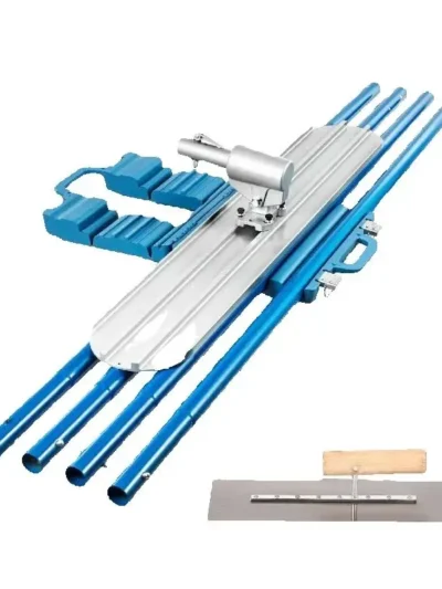 SucceBuy Concrete Float 1200x200mm/1200x300mm Finishing Bull Float with 4 Handle Round End Cement Trowel