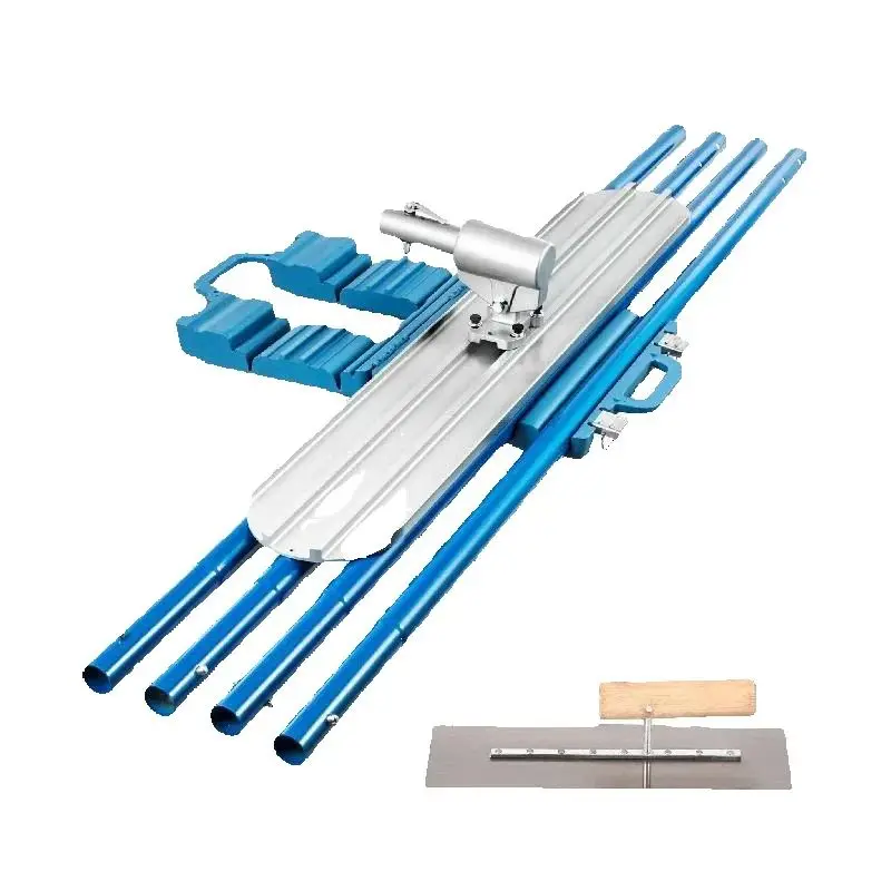 SucceBuy Concrete Float 1200x200mm/1200x300mm Finishing Bull Float with 4 Handle Round End Cement Trowel