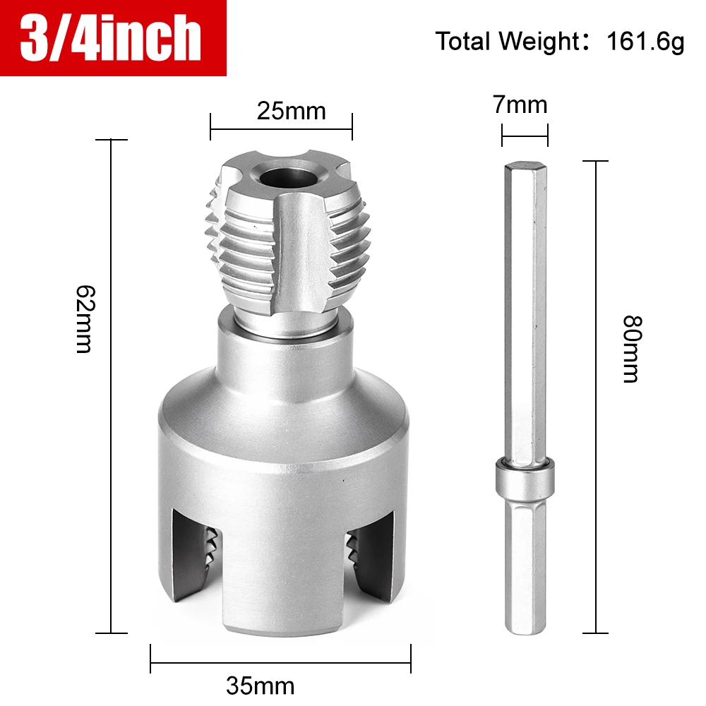 DN15/20/25 Pipe Threading Tool Hex Shank Die Internal External Threads 1/2&3/4&1 INCH Water Pipes PPR PVC MPP Detachable - Image 8