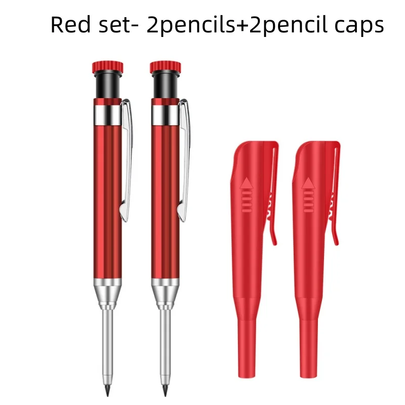 2.8mm Metal Solid Carpenter Mechanical Pencil With Holder Deep Hole Mechanical Marker - Image 7