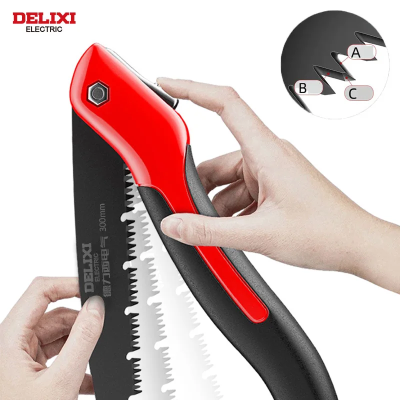 DELIXI ELECTRIC Folding Saw,SK5 steel One-button Folding Design - Image 4