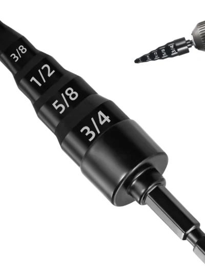 Swaging Tool 5 in 1 Air Conditioner Copper Pipe Expander Swaging Drill Bit Set with Hex Shank, with 1/4, 3/8, 1/2, 5/8, 3/4 Bits