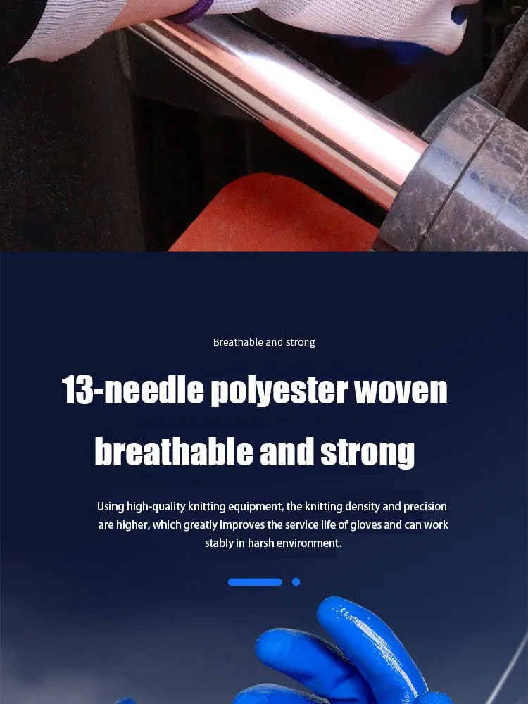 3 Pairs Of Non-slip Wear-resistant Breathable Nitrile Non-slip Work Gloves - Image 15