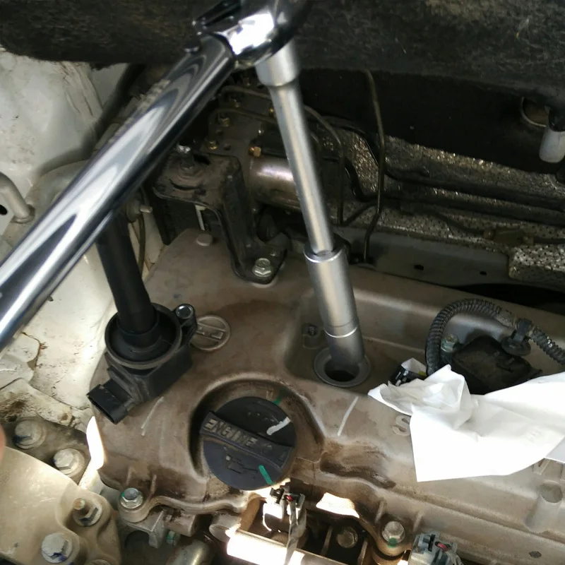 Magnetic Spark Plug Socket Key Wrench Adapter Swivel Long Extension - Image 15