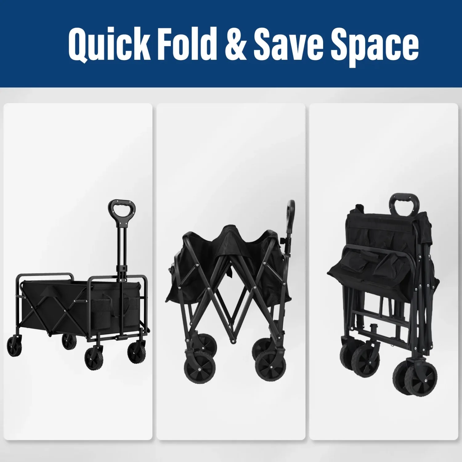 4-Wheel Foldable Garden Handcart - Image 10