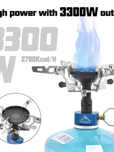 Outdoor Camping Gas Burner Outdoor Stove 3300W  Survival Bushcraft Kitchen