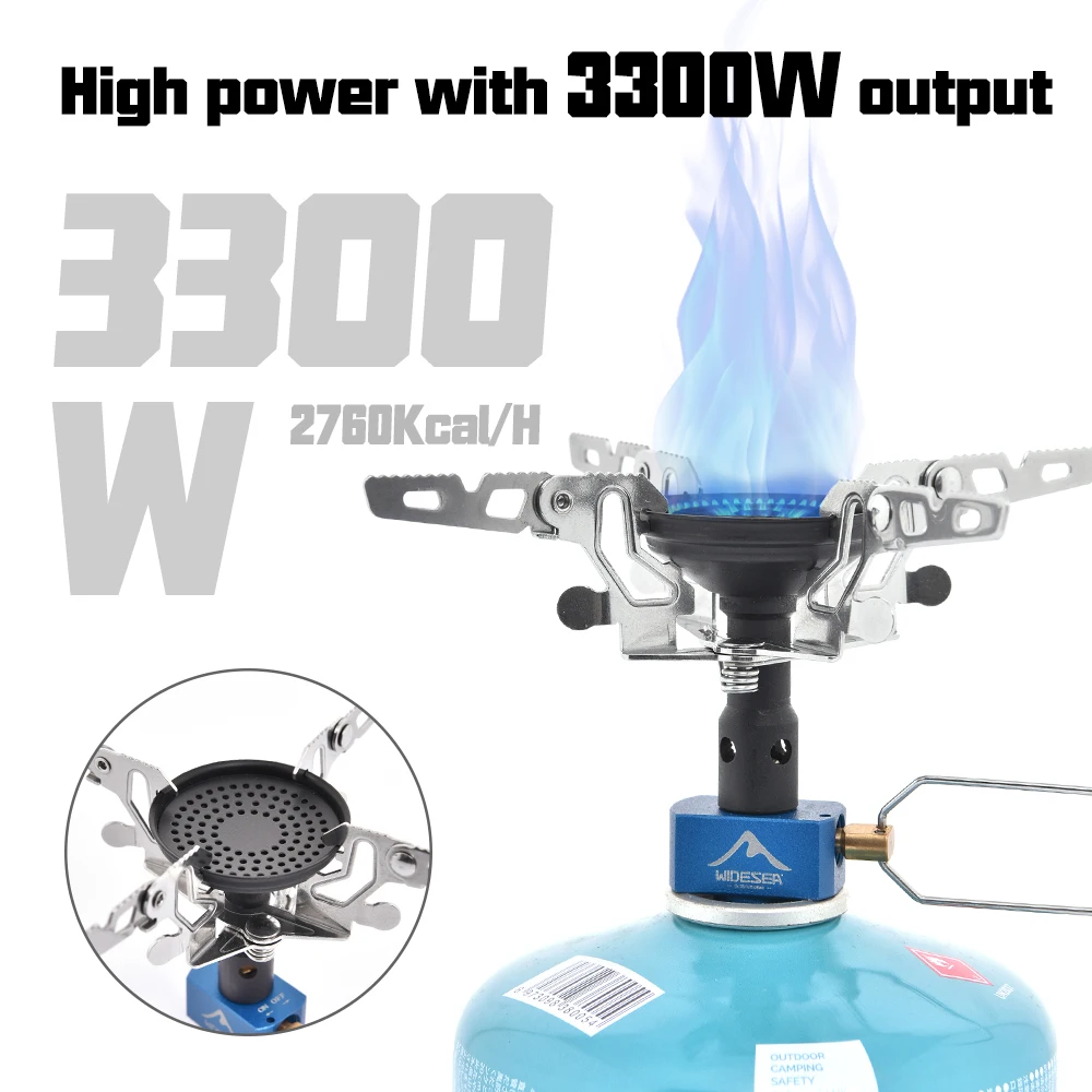 Outdoor Camping Gas Burner Outdoor Stove 3300W Survival Bushcraft Kitchen