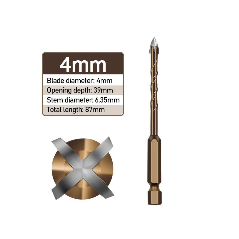 Masonry Concrete Drill Bits For Glass Ceramic Tile Brick Hex Shank 3mm To 12mm - Image 13