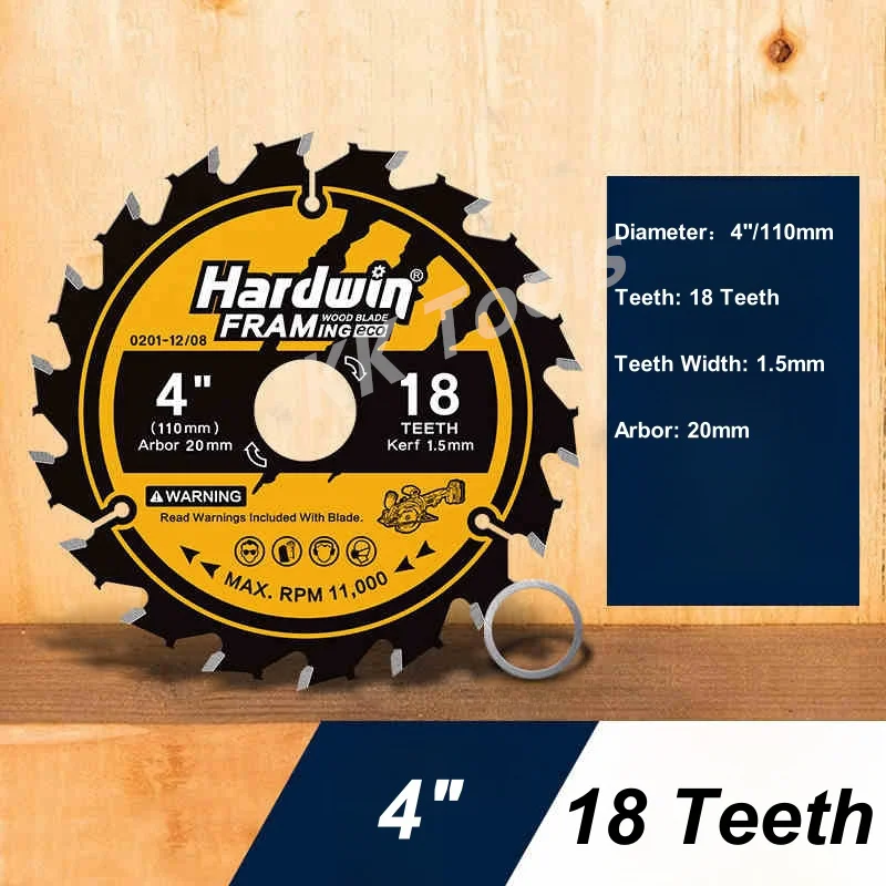Carbide Circular Saw Blade Wheel Discs Wood Cutting Disc 110/125/132/140/150/165/185mm Woodworking Saw Blade with 18/24 Teeth - Image 10