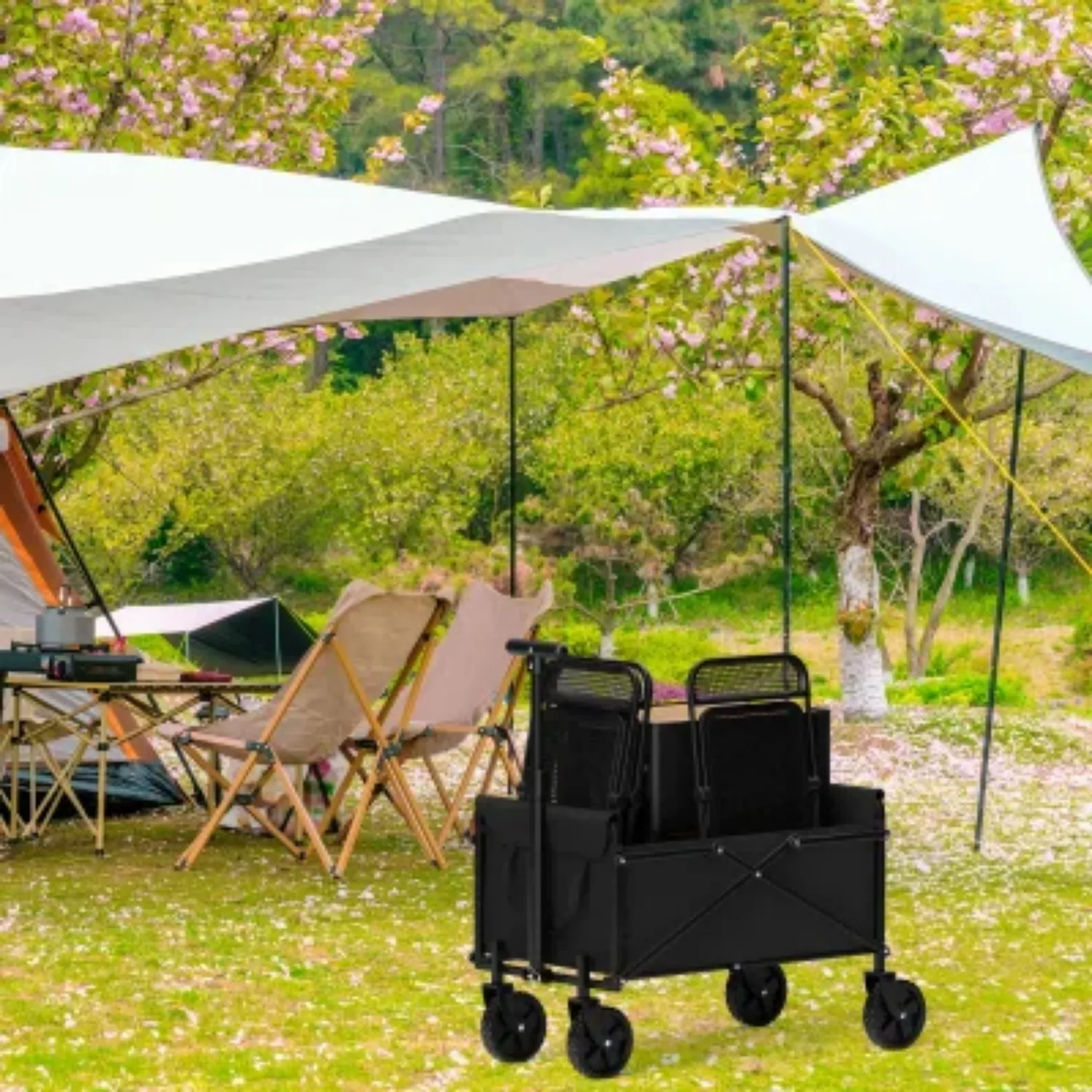 4-Wheel Foldable Garden Handcart - Image 6
