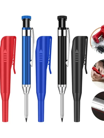 2.8mm Metal Solid Carpenter Mechanical Pencil With Holder Deep Hole Mechanical Marker