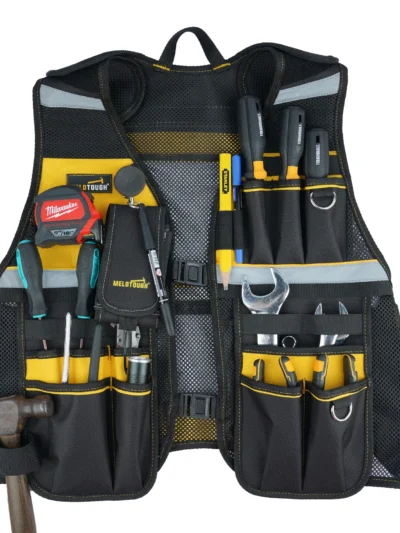 MELOTOUGH Tool Vest Reflective Safety Tool Vest with Removable Phone Holder