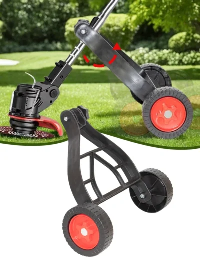Universal Adjustable Lawn Mower Support Wheel Attachment Garden Grass Trimmer