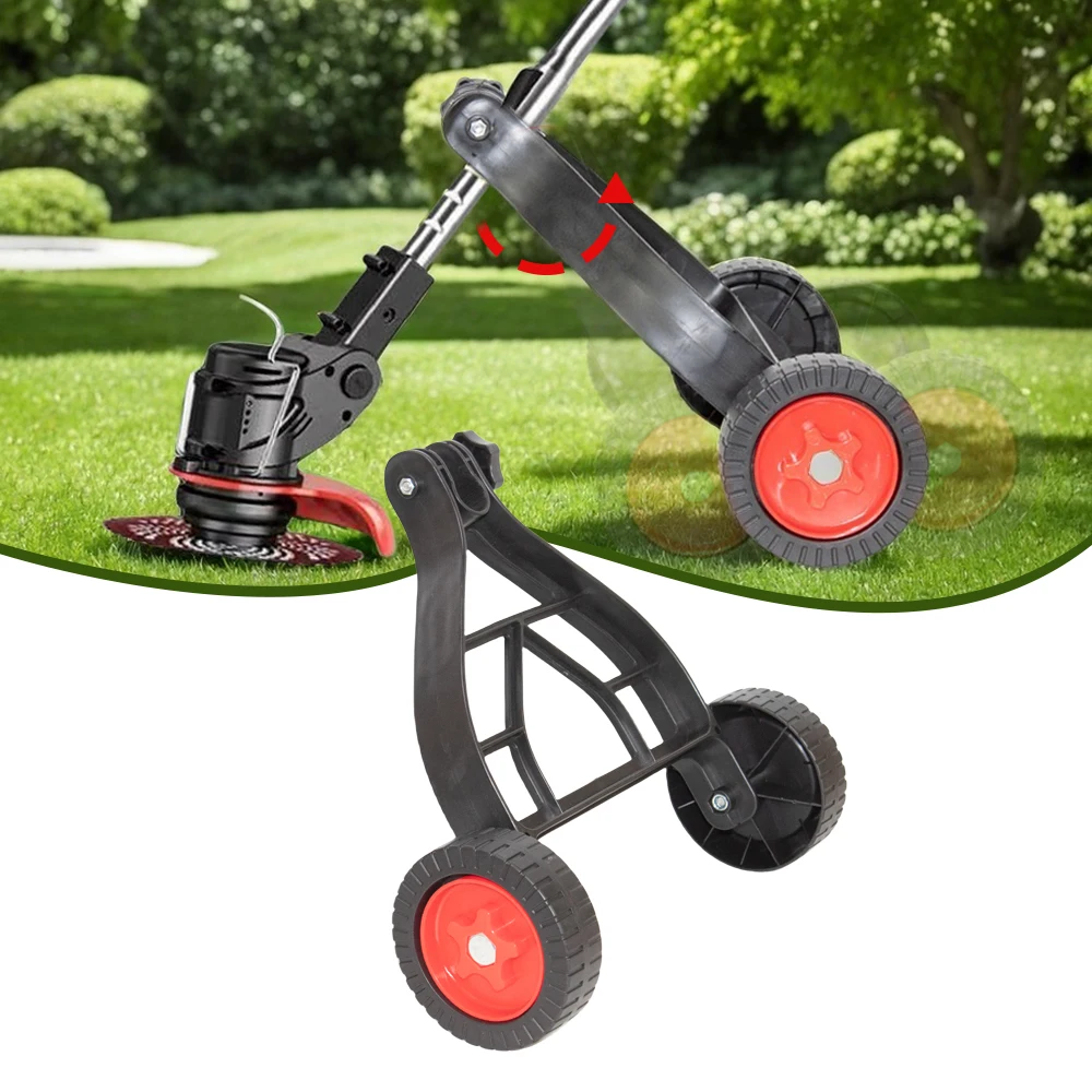 Universal Adjustable Lawn Mower Support Wheel Attachment Garden Grass Trimmer