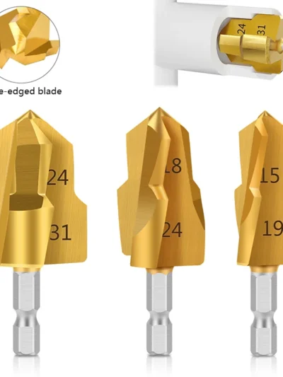 1-3Pcs PPR Lifting , Stepped Drill Bit, Hexagon Shank Water Pipe Connection Tool 20/25/32mm