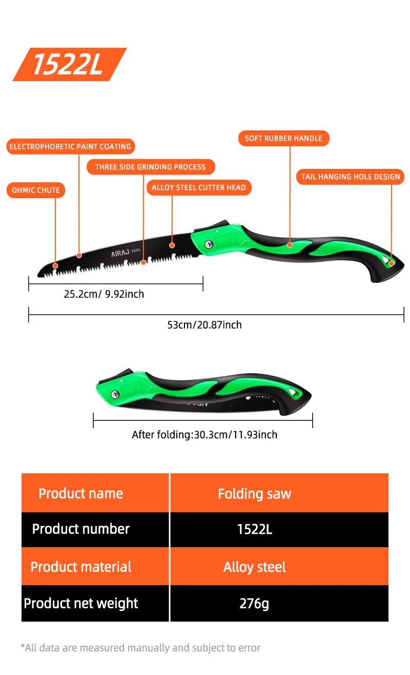 AIRAJ Multifunctional Folding Saw Steel Sharp And Wear-Resistant - Image 18