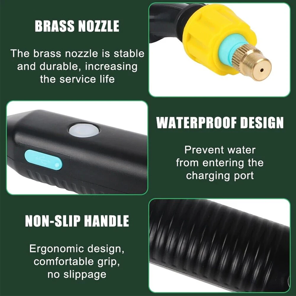 New 5L agricultural spray, backpack type high-pressure spray, electric irrigation disinfection pesticide spray, green/blue/white - Image 19