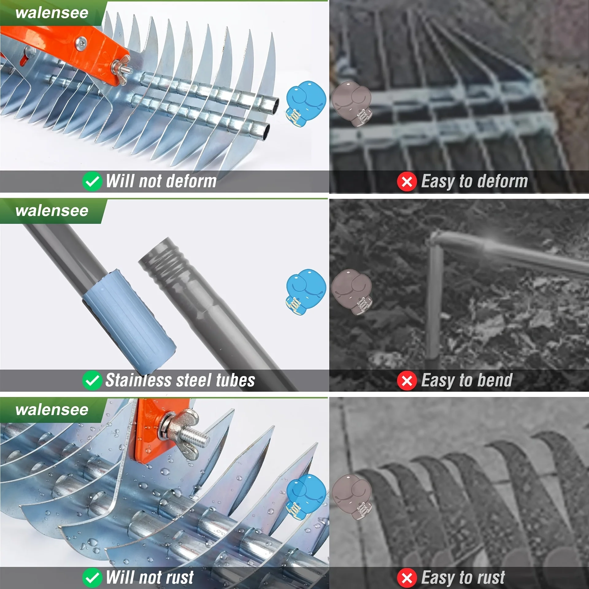 Lawn Thatching Rake Robust Dethatcher Rake - Image 5