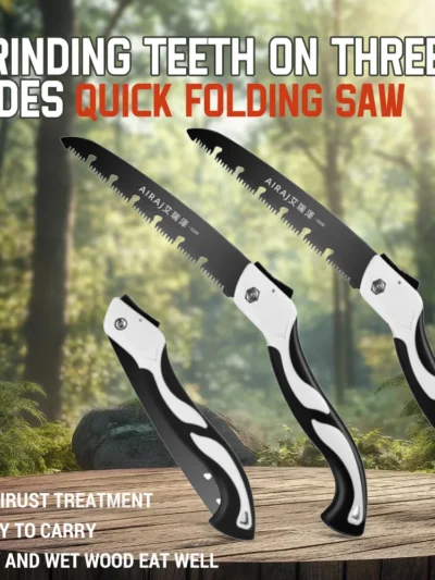 AIRAJ 9.4 inch Folding Saw,Pruning Saws with SK5 Steel Teeth.