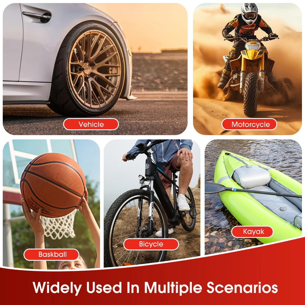 CARSUN Mini Air Pump Tire Inflator Car Electric Mini 20L/Min Portable Air Compressor - Image 6