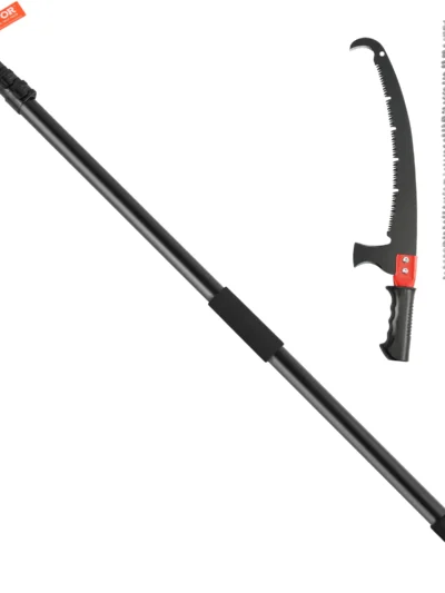 SucceBuy Manual Pole Saw Extendable Tree Pruner Sharp Steel Blade for Branches Trimming