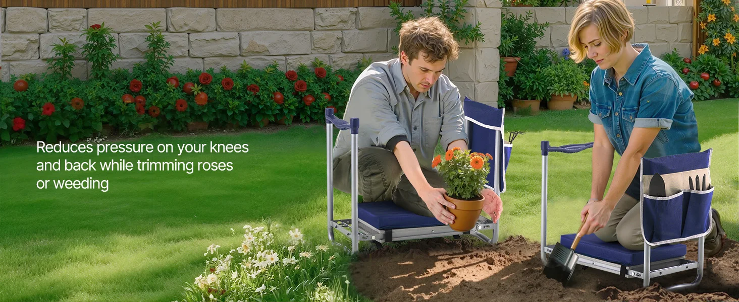 SucceBuy Garden Kneeler and Seat 11in Wide Thick Kneeling Pad Heavy Duty Garden Kneeling Stool - Image 14