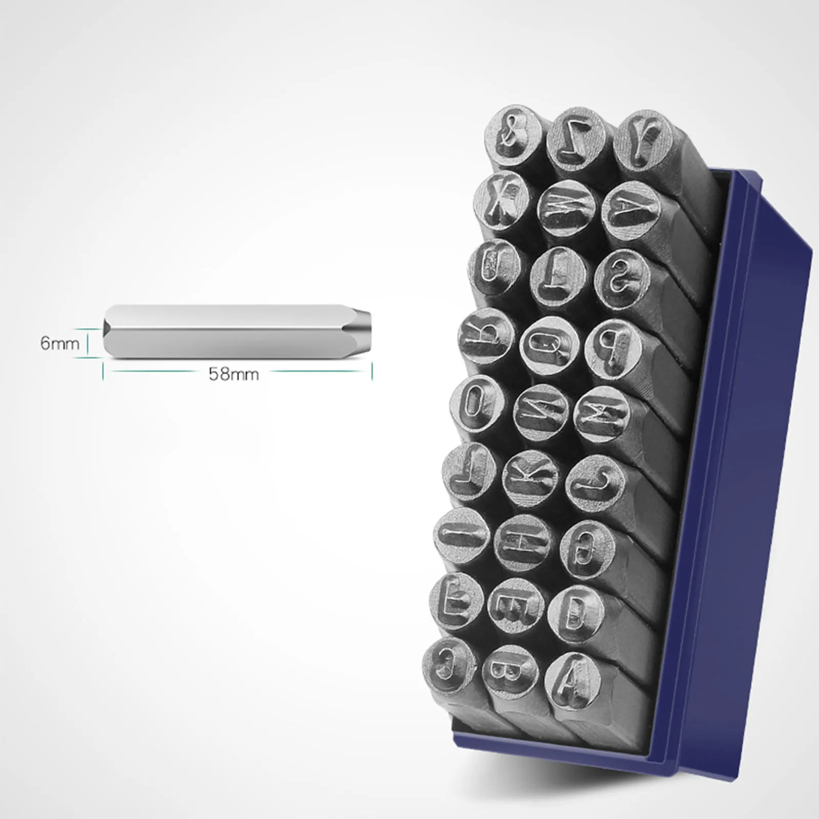 Steel Die Metal Stamping Kit 3/4/5/6/8mm Number Letter Alphabet Punch Tools DIY - Image 16