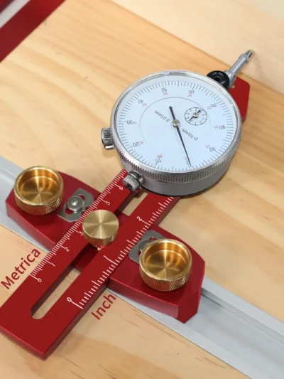 Table Saw Alignment Gauge Jig Guide with Dial Indicator For Aligning Calibrating Work Shop Machinery