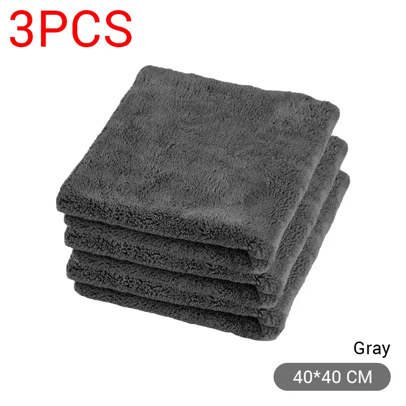 40X40cm Premium Microfiber Towels Car Care Washing Thicken Towel Car Detailing Drying Cloth - Image 14