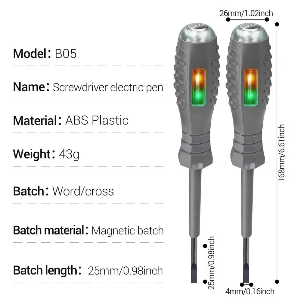 2-in-1 Screwdriver Electricity Detector Light Display Voltage Test Pen Electricity Detection Screwdriver - Image 8