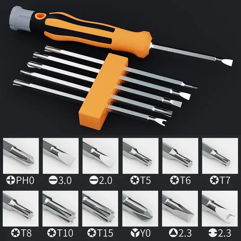 12 In 1 Screwdriver Set Magnetic Bit Cross Flat Shaped Screwdriver Head - Image 8