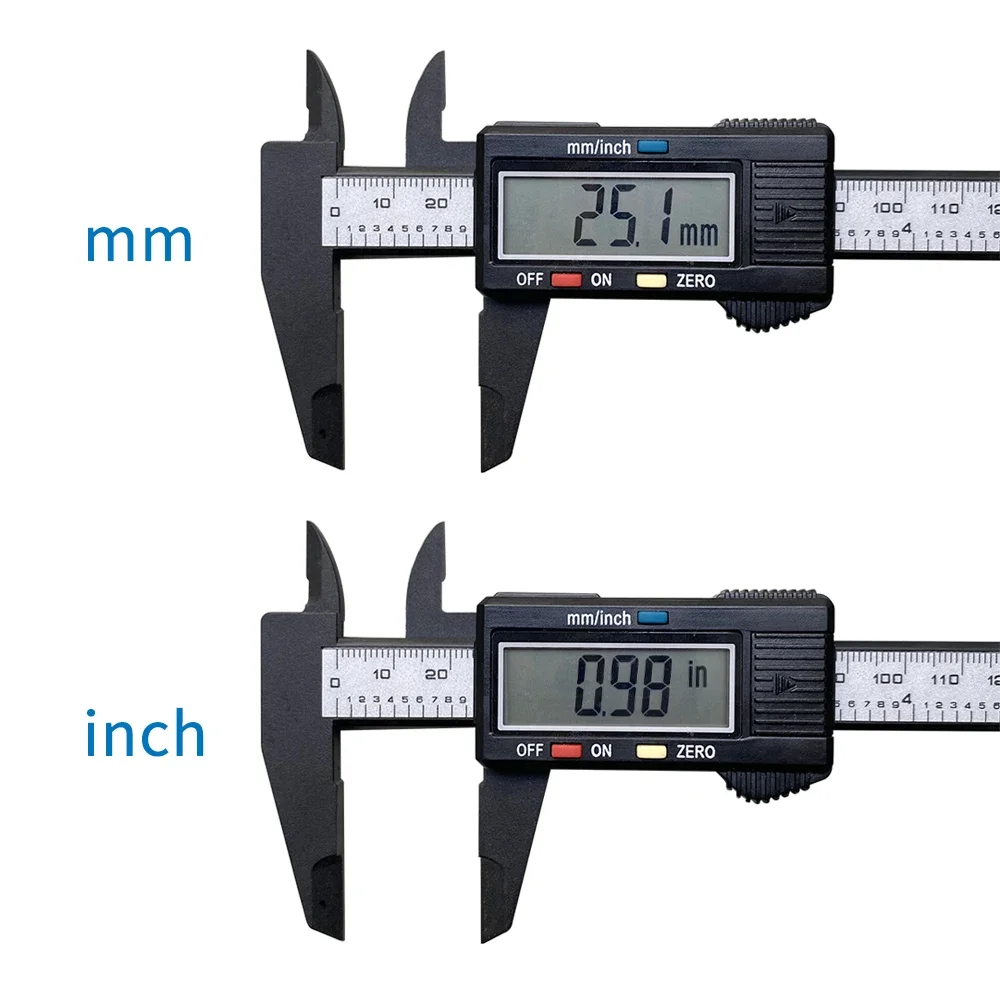 150mm 100mm Electronic Digital Caliper Carbon Fiber Dial Vernier Caliper Gauge Micrometer - Image 12