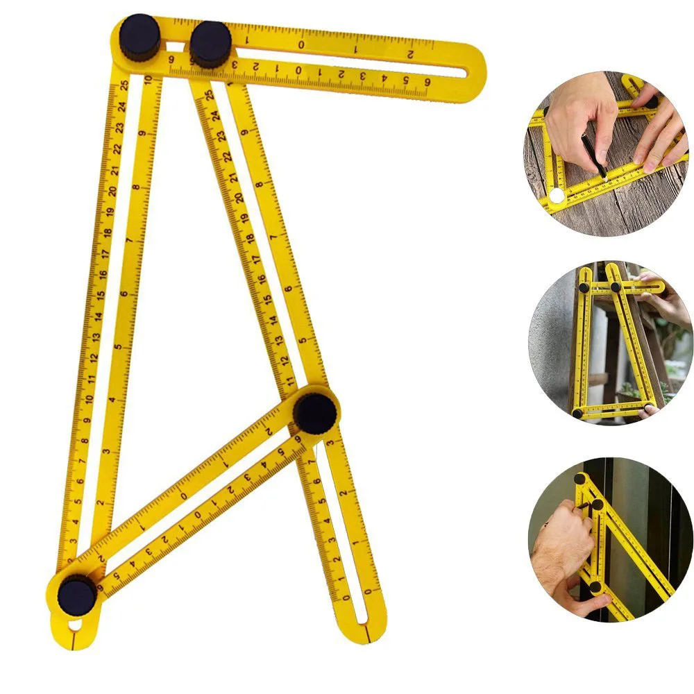 Protractor Multi Angle Ruler Template 4 Folding Angle Measuring Tool - Image 8