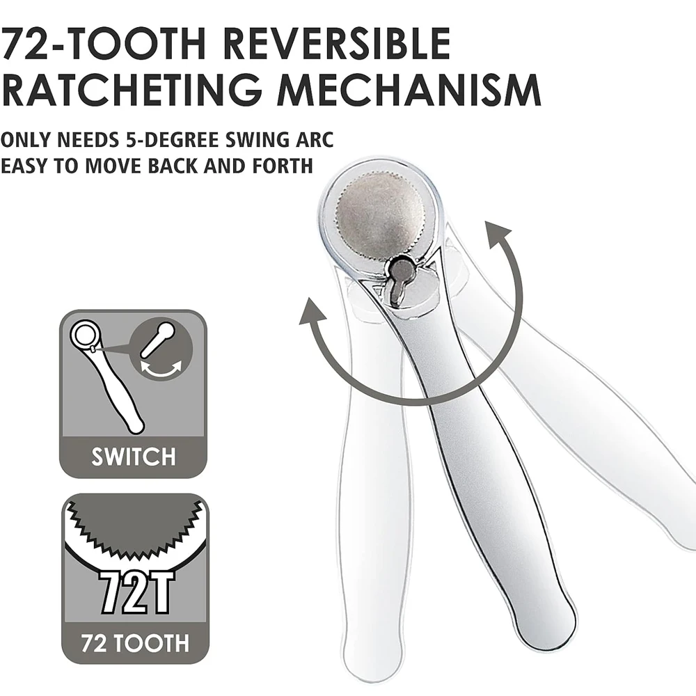 28/32 in 1 Mini Ratchet Wrench Set with Right Angle Offset 1/4" 72 Tooth Screwdriver Handle Magnetic Torx Bit for Tight Spaces - Image 3