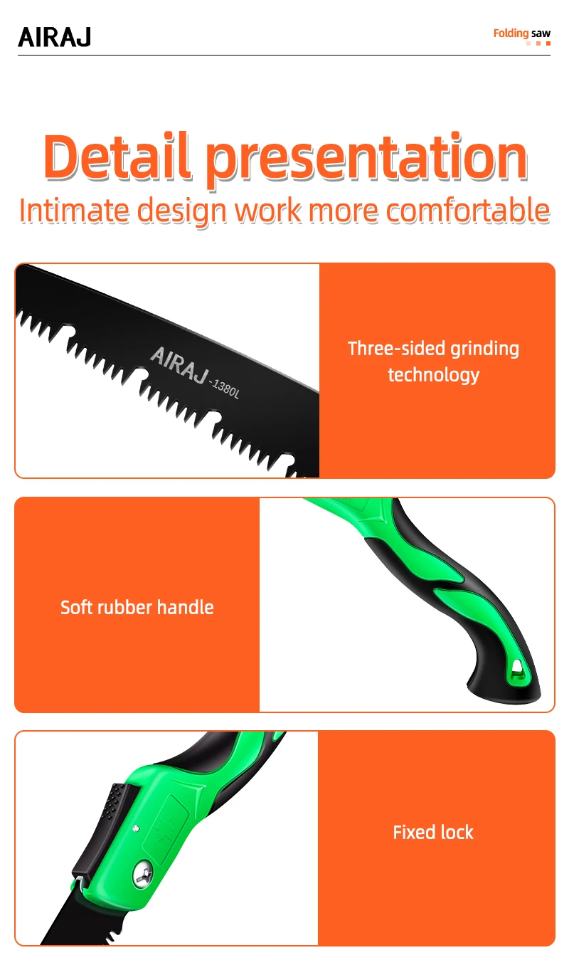 AIRAJ Multifunctional Folding Saw Steel Sharp And Wear-Resistant - Image 15