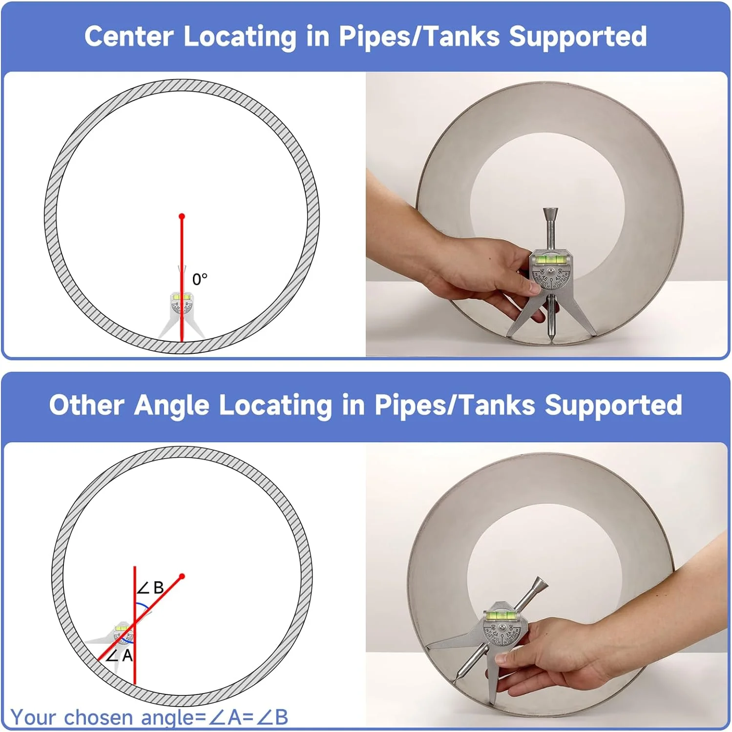 Manual Tube Marker Centering Tool Y-Type 4 Inch Safety Pipe Marker Centering Head Tool - Image 4