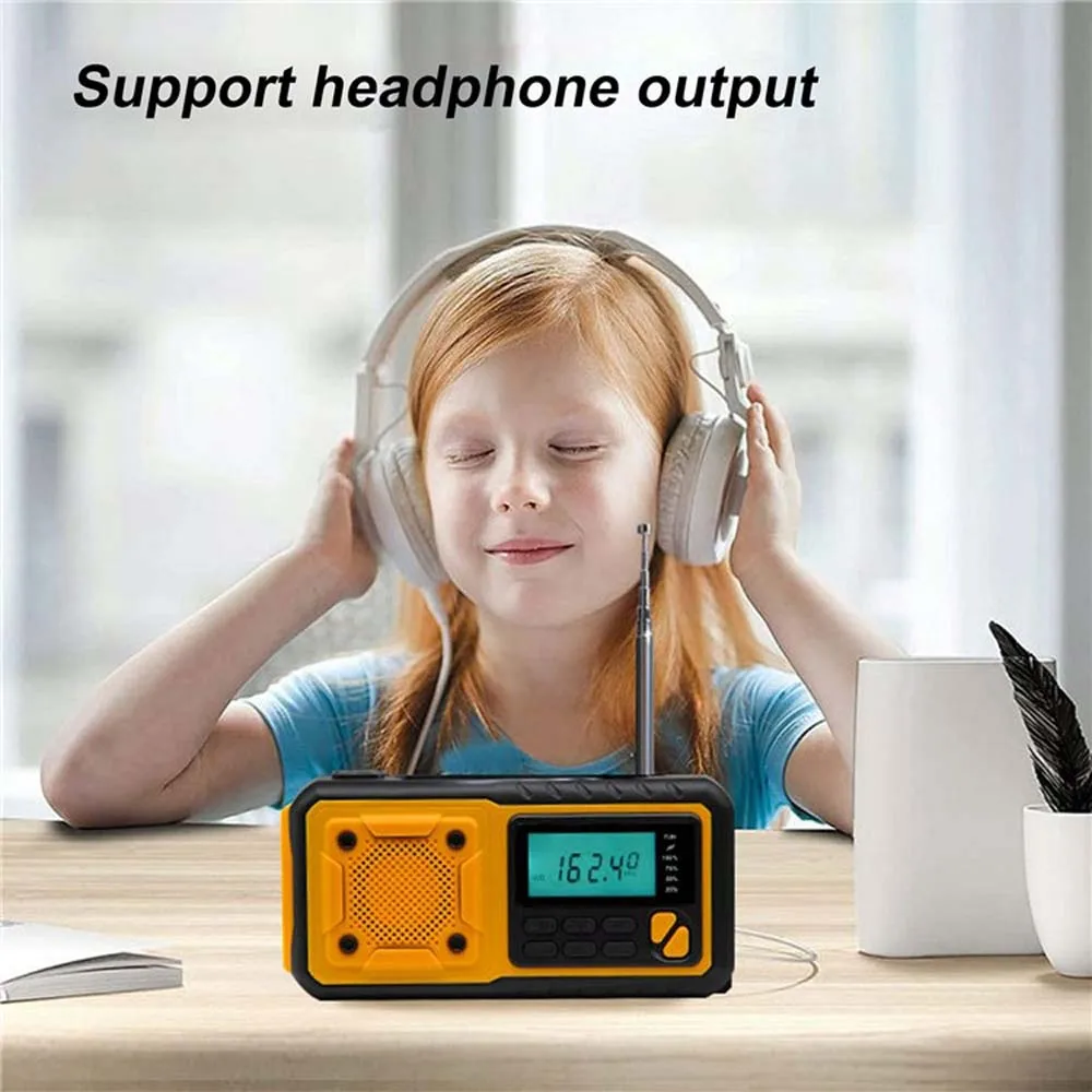 LOTOTG Portable Emergency Solar Power Radio Hand Crank Charging AM/FM Weather Radio Led Reading Flashlight Bank Phone Charger - Image 26