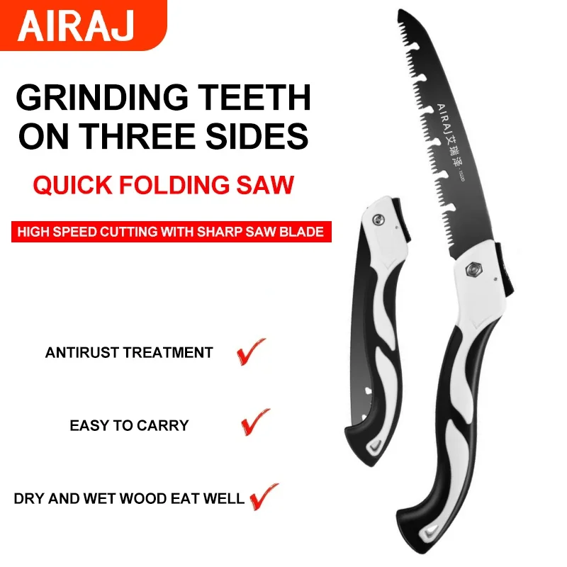 AIRAJ 9.4 inch Folding Saw,Pruning Saws with SK5 Steel Teeth. - Image 4