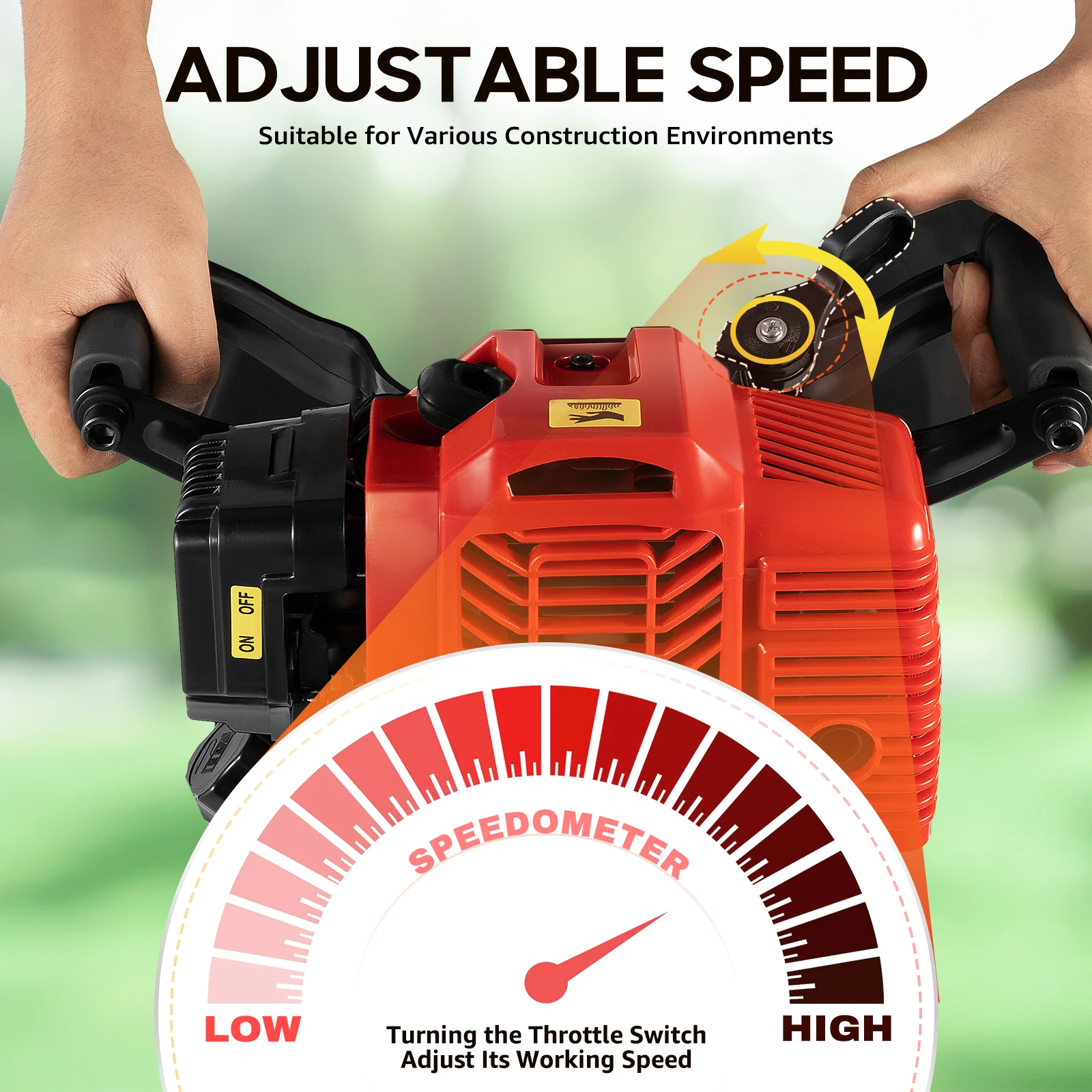 1900W 52cc Portable Garden Tree Digger Steel PP Garden Tree Digger 20-55 - Image 10