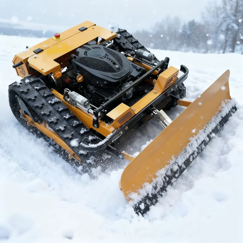 Customized Remote-controlled Lawn Mower Track Type Push Shovel Can Shovel Snow
