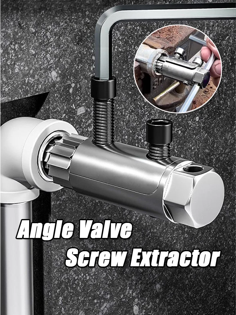 Faucet Angle Valve Screw Extractor – Professional Broken Bolt Remover Tool for 1/2", 3/4", 1" Water Pipes Plumbing Repair - Image 11