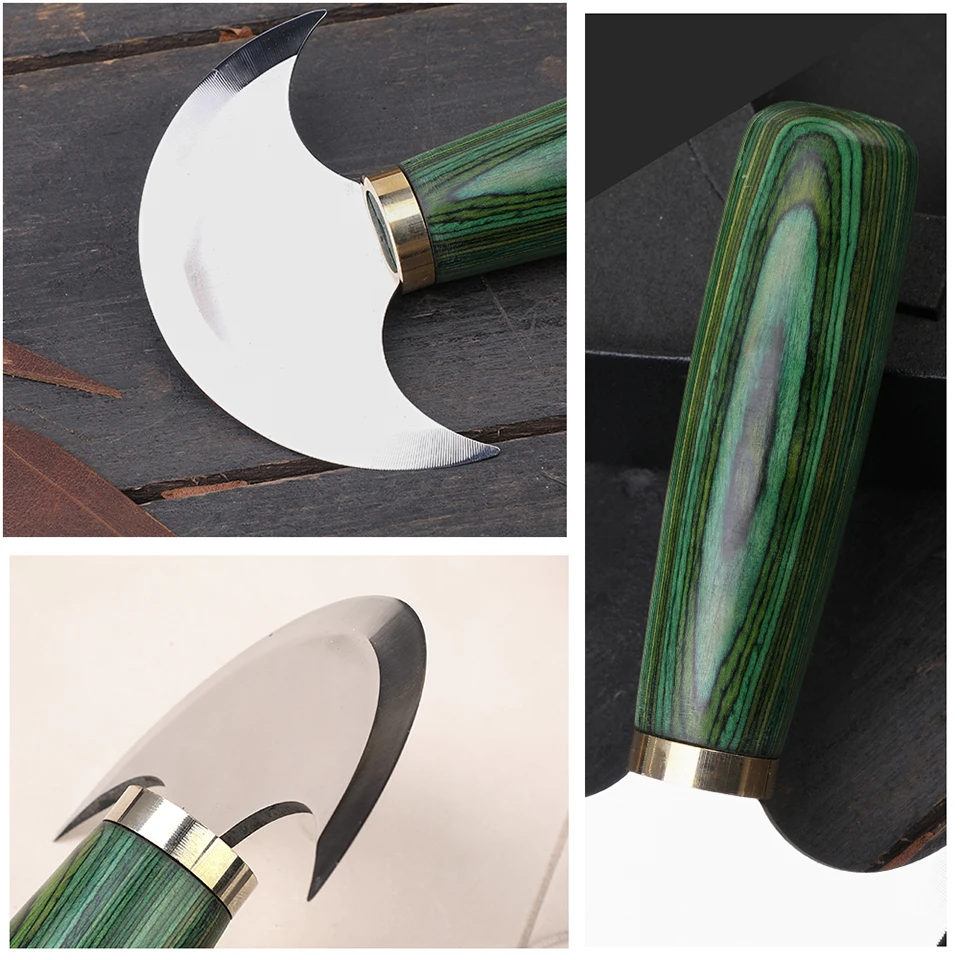 MIUSIE Professional Leather Knife Half Round Blade Leather Craft Knife - Image 16